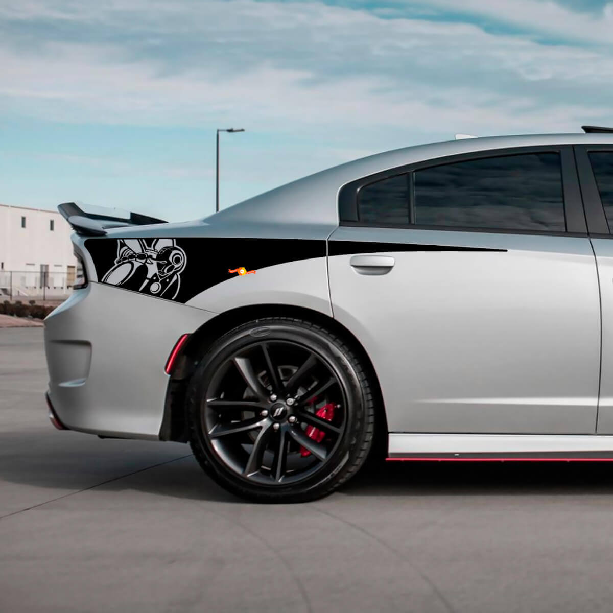 Adesivo in vinile per fiancata posteriore Scat Pack per Dodge Charger
