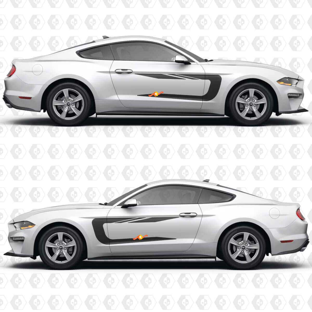 Adesivi in Vinile a Strisce per Porte Stile Racing per Musclecar Mustang