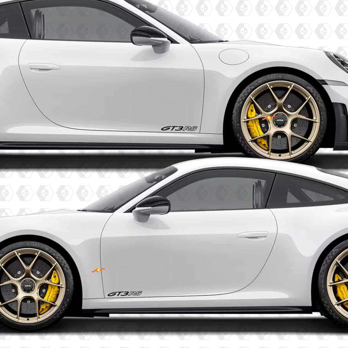 Kit di Adesivi in Vinile Laterali e Posteriori GT3 RS per Porsche 911 GT3 RS
