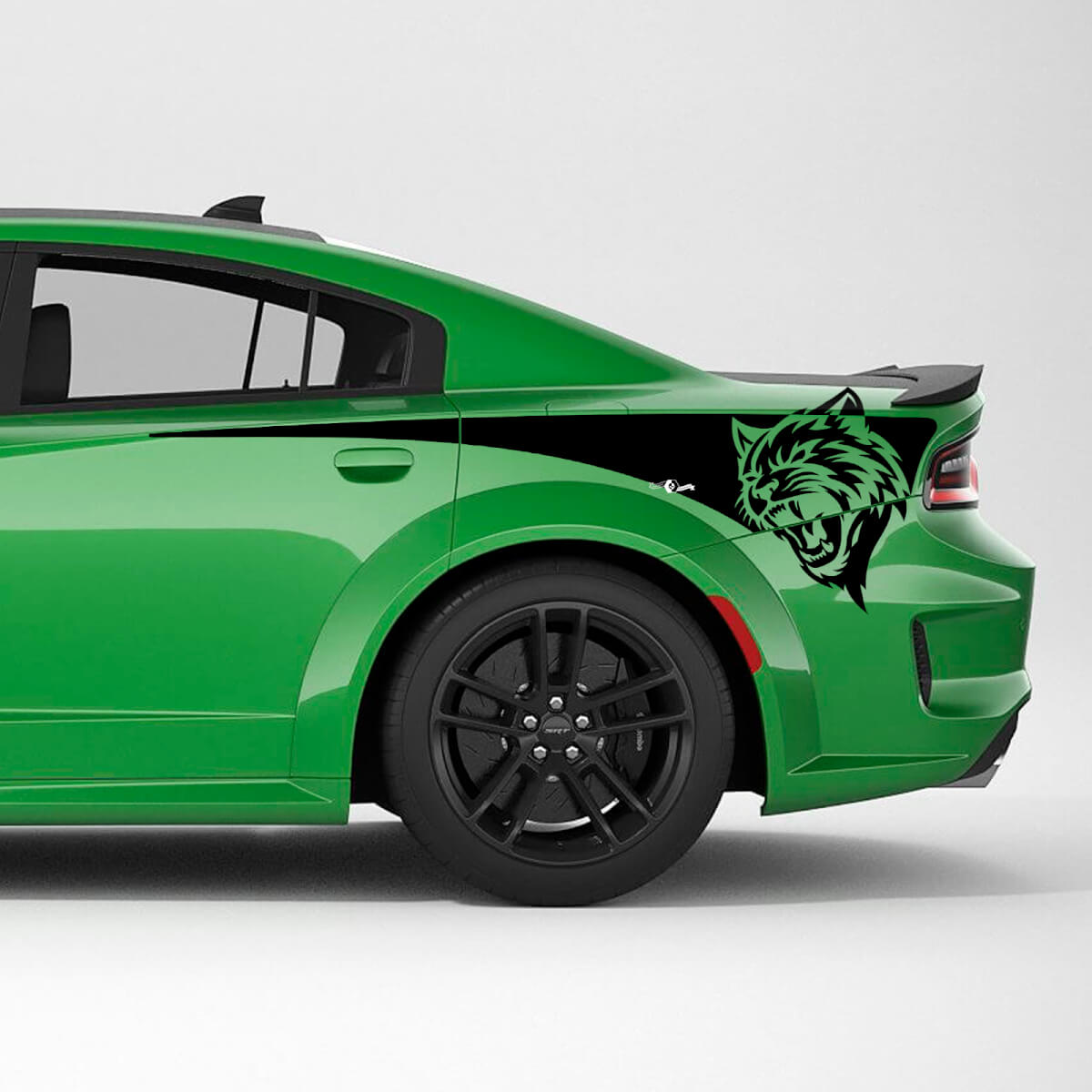 Kit di decalcomanie in vinile strisce laterali posteriori Hellcat per Dodge Charger