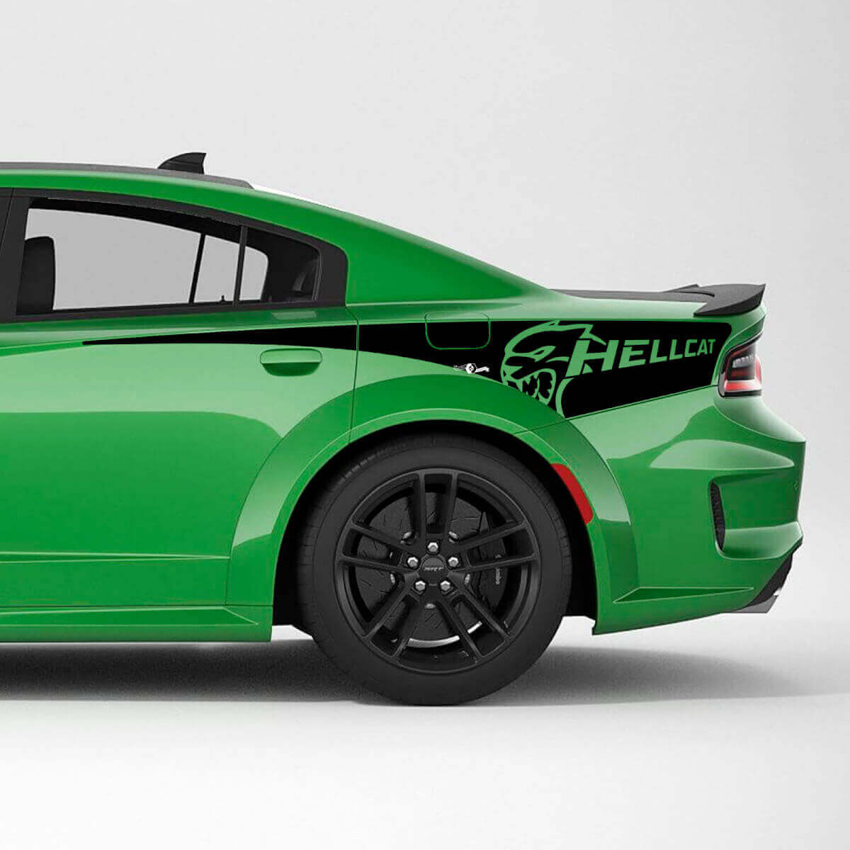 Hellcat Wildcat Adesivo in Vinile Fascia Laterale Posteriore 2 per Dodge Charger