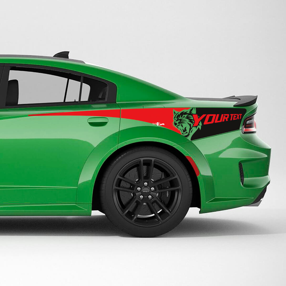 Set di Adesivi in Vinile Striscia Laterale Posteriore Hellcat Wildcat per Dodge Charger