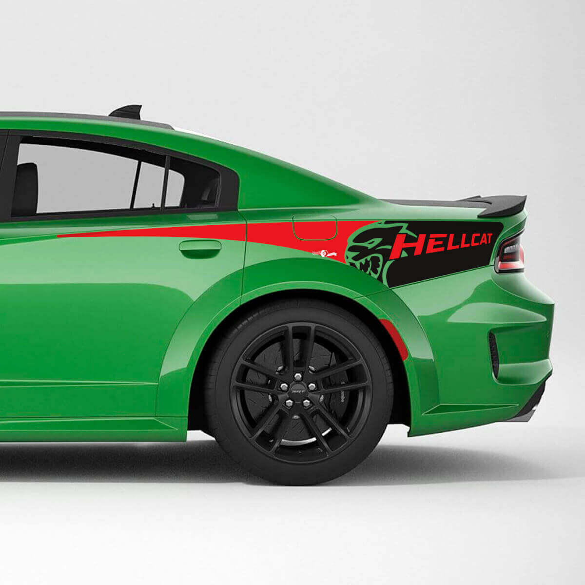 Adesivo in vinile striscia laterale posteriore Hellcat Wildcat 3 per Dodge Charger