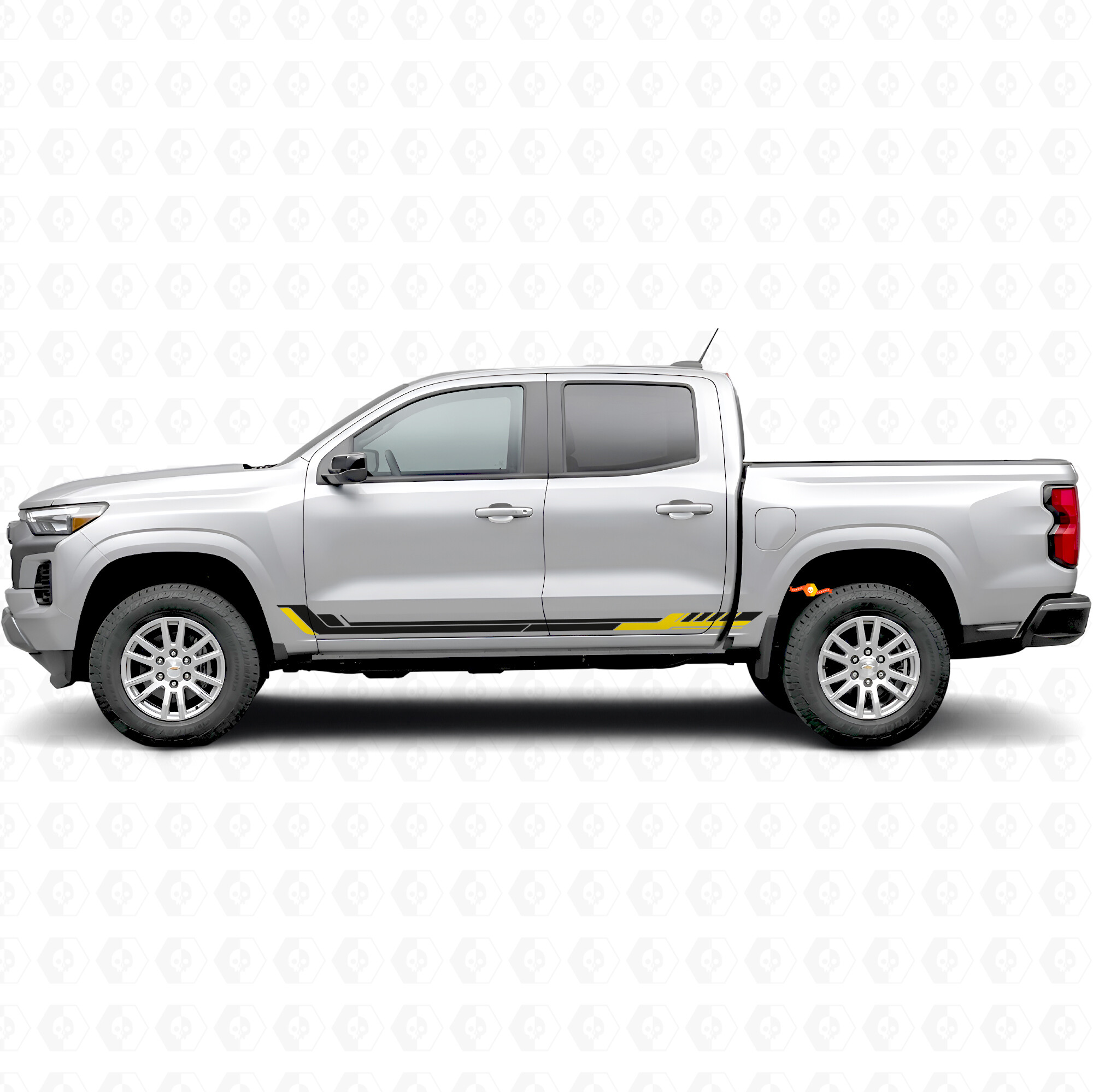 Strisce in vinile Racing Line per porte e pannelli sottoporta per Chevrolet Colorado 3ª Gen 2023-2026