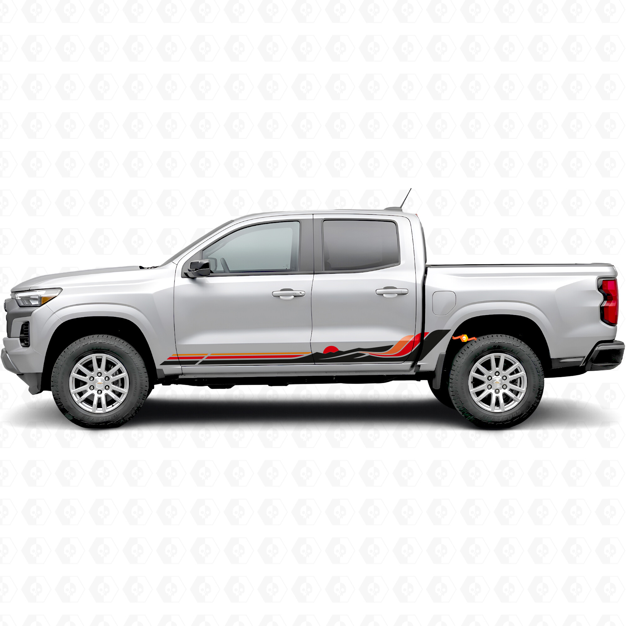Strisce in Vinile Retro Mountain Wave per Porta e Minigonna per Chevrolet Colorado 3ª Gen 2023-2026