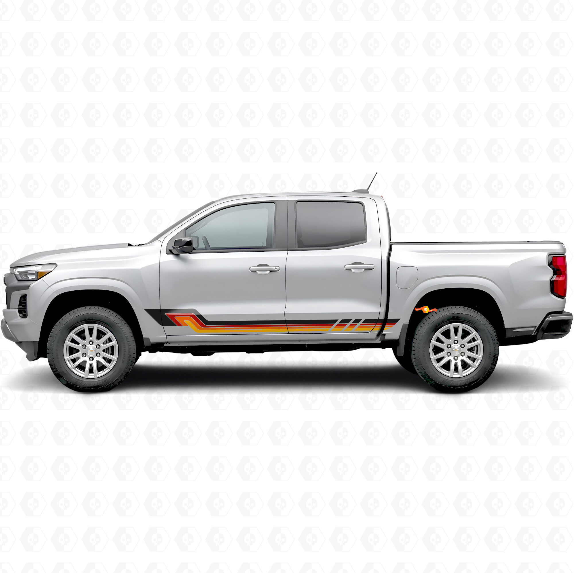Strisce in Vinile Retro Parallel per Porte e Minigonne per Chevrolet Colorado 3ª Gen 2023-2026
