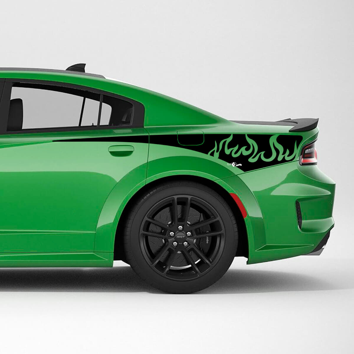 Adesivo in Vinile con Striscia Tribale Fiamma per Parafango Posteriore Dodge Charger