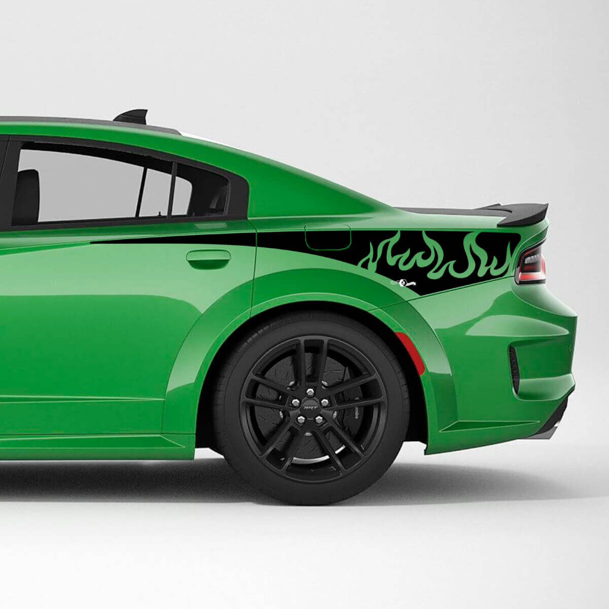 Adesivo in Vinile con Striscia Tribale Fiamma per Parafango Posteriore Dodge Charger