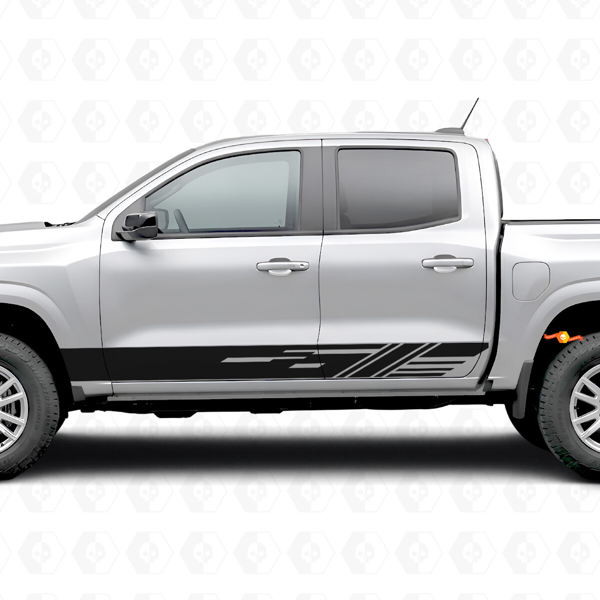 Strisce Diagonali in Vinile per Porta e Pannello Sottoporta per Chevrolet Colorado 3ª Gen 2023-2026