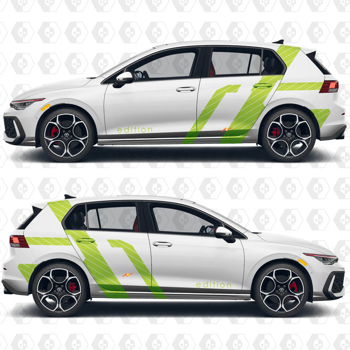 Adesivi in Vinile Sportivi da Applicare per Volkswagen Golf Gti