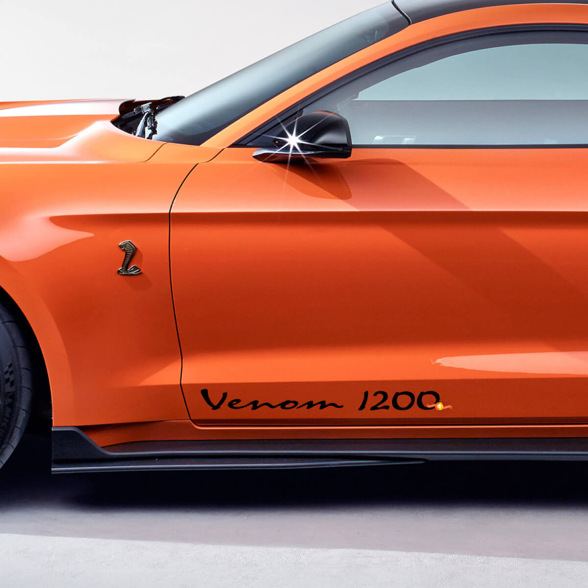 Adesivi Decalcomanie per Porte Pannelli Laterali Venom 1200 per Ford Mustang Cobra GT500