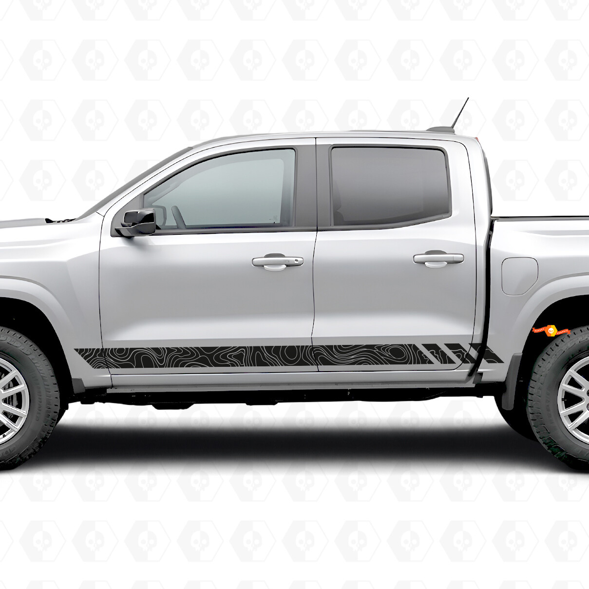 Strisce in Vinile Topografiche per Portiere e Minigonne per Chevrolet Colorado 3ª Gen 2023-2026