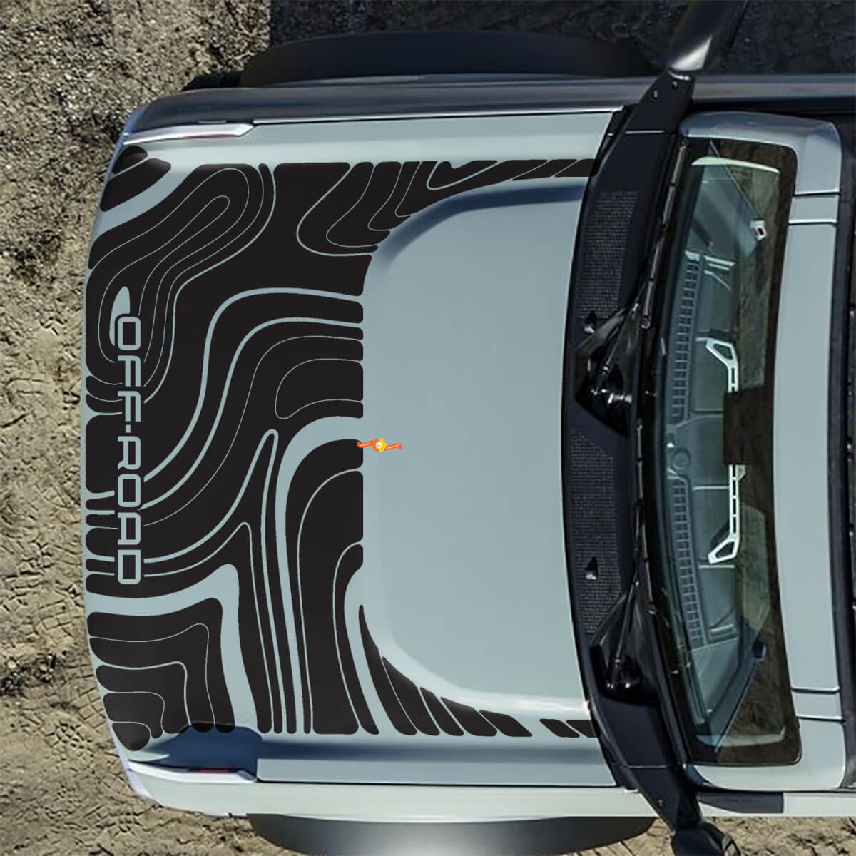 Adesivi Topografici Cofano Off Road per Ford Bronco