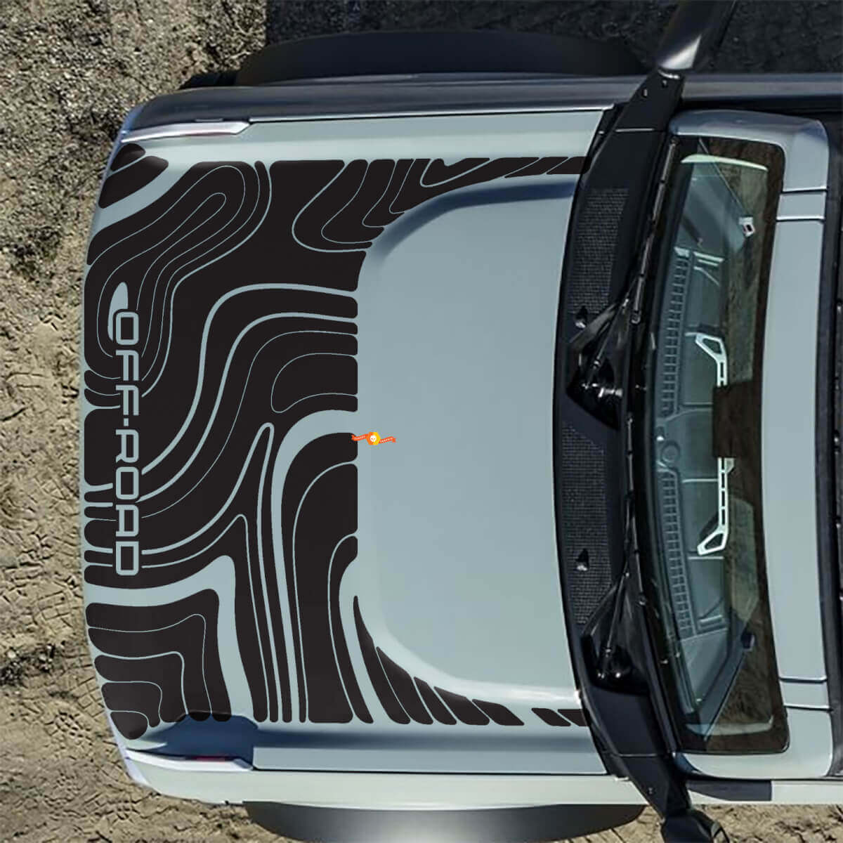 Adesivi Topografici Cofano Off Road per Ford Bronco