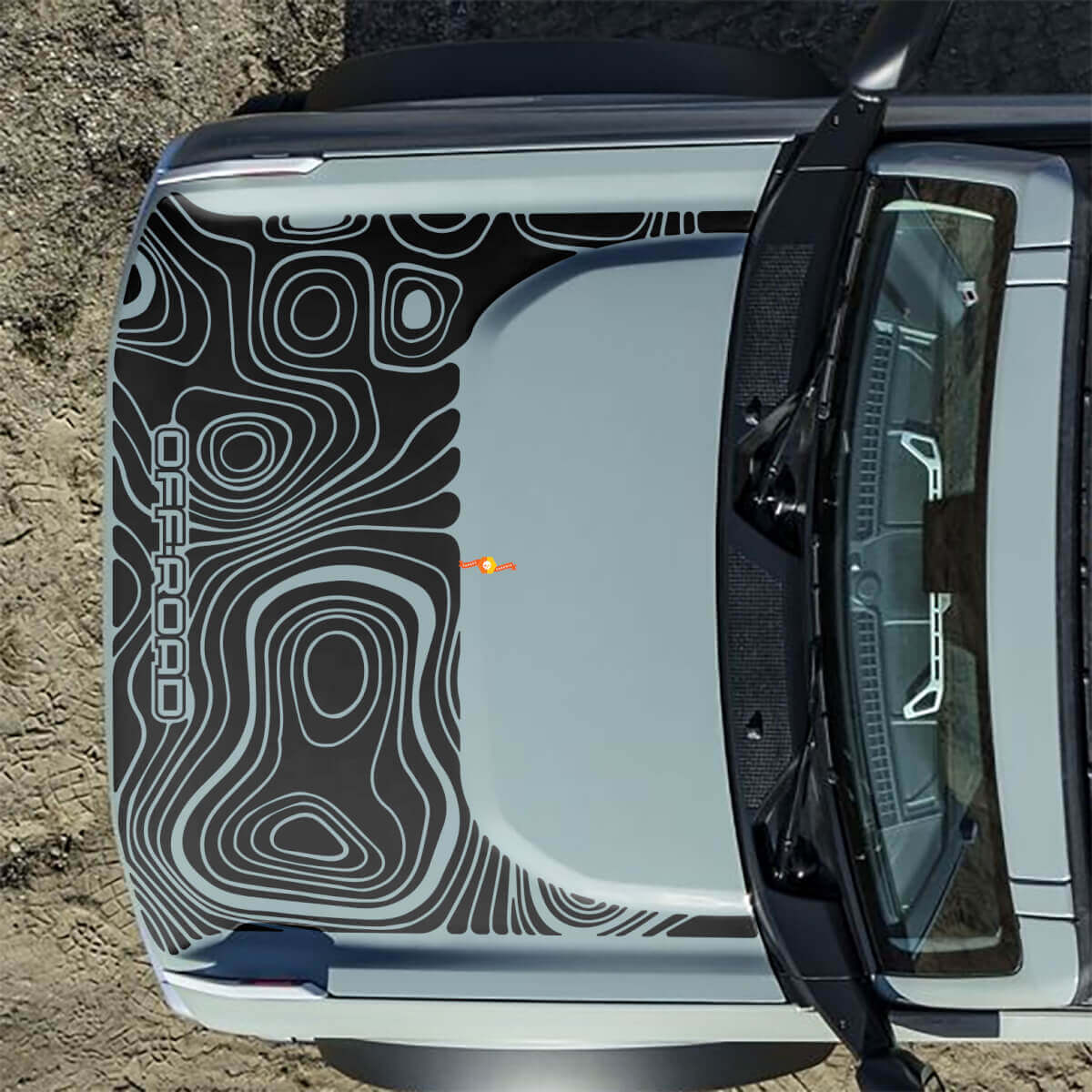 Adesivi Topografici Off Road per Cofano per Ford Bronco 2