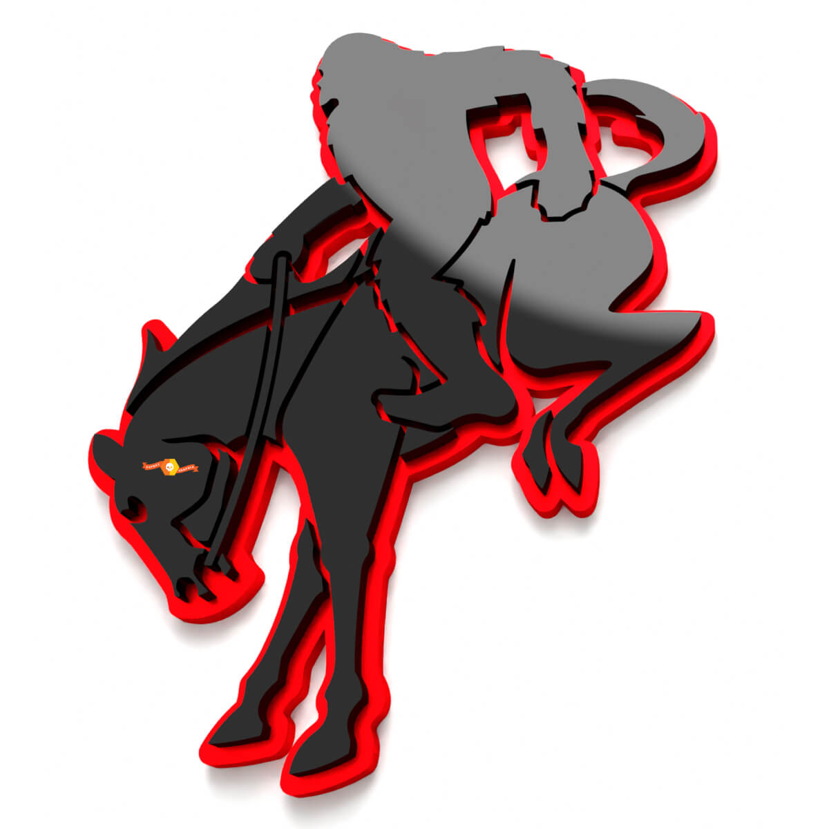 Distintivi Passaruota Yeti su Horse Bronco Emblema Portellone Distintivo 3D