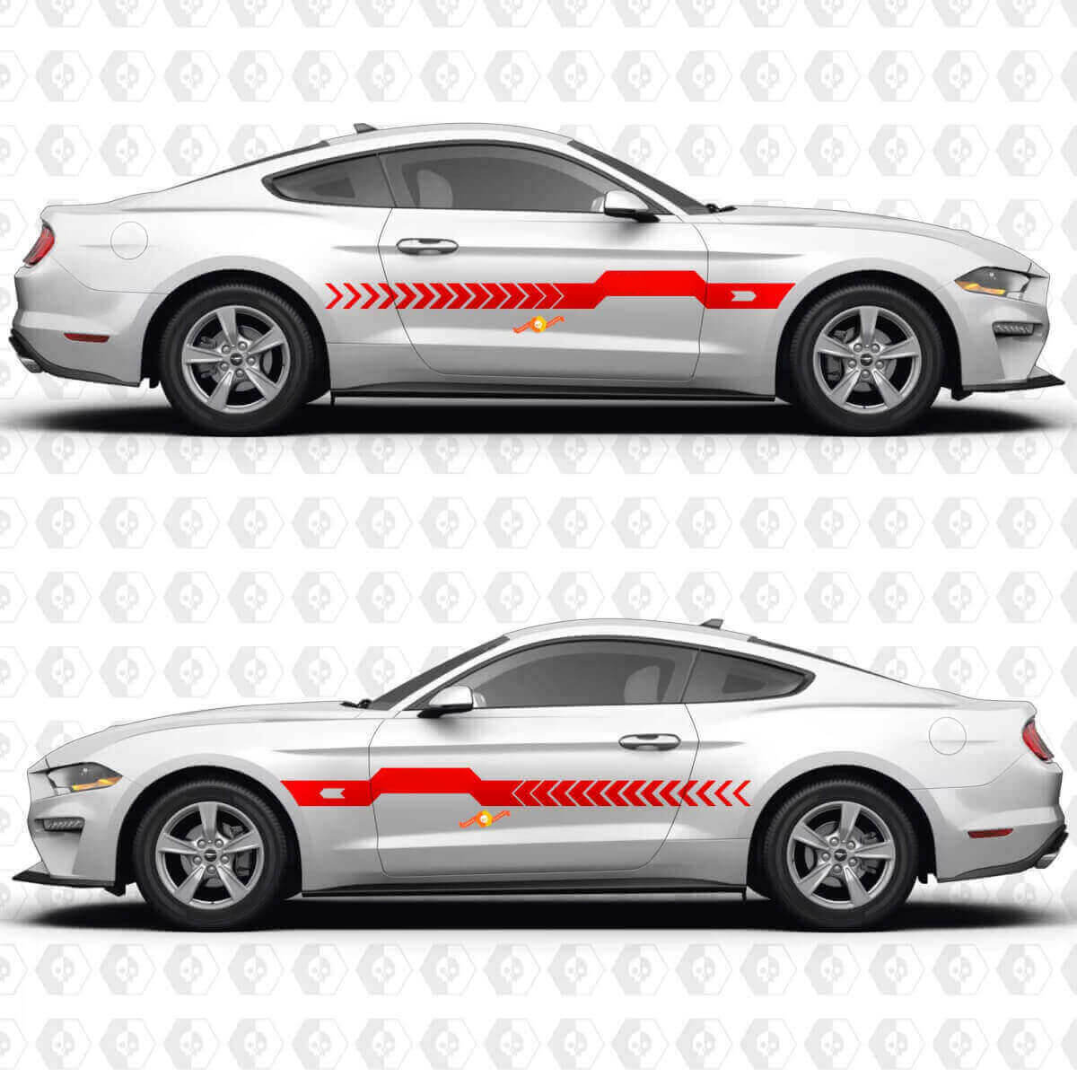 Adesivo in vinile a striscia centrale per porte laterali per Musclecar Musclecarmodel