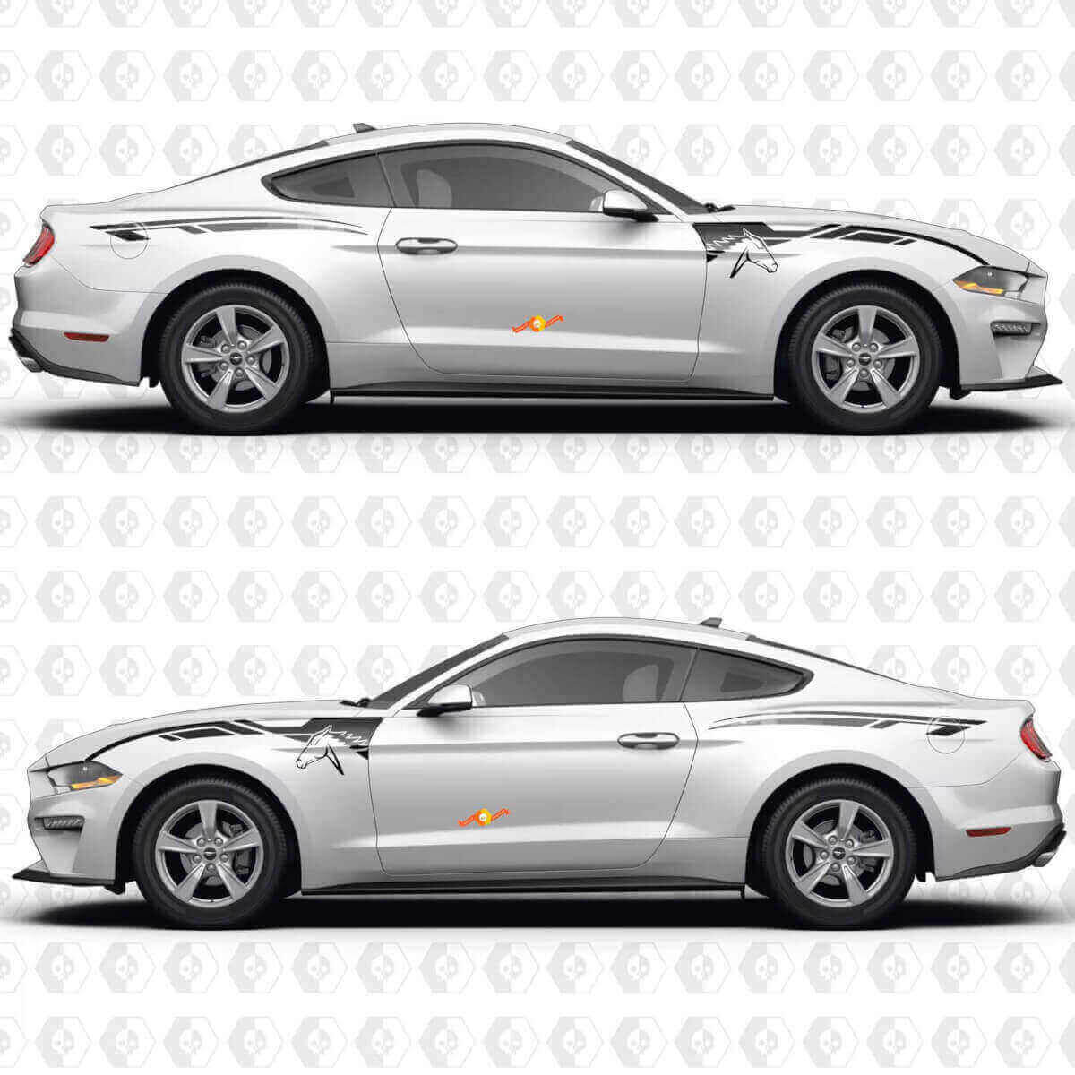 Adesivo in vinile per parafango e pannello posteriore Aero Flow per Musclecar Musclecarmodel
