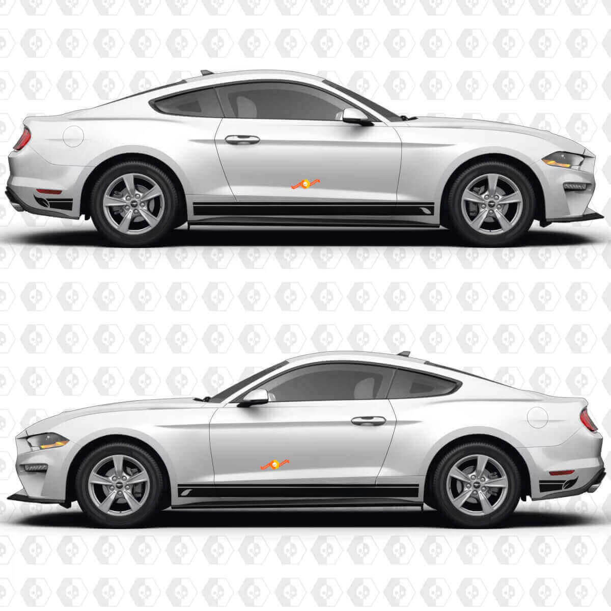 Adesivo in vinile con striscia laterale larga per porta per Musclecar Musclecarmodel