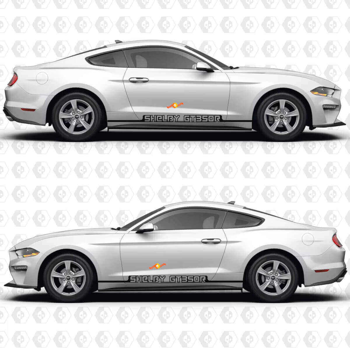 Kit Adesivi in Vinile Strisce Laterali Porta Shelby GT350R per Musclecar Musclecarmodel S550