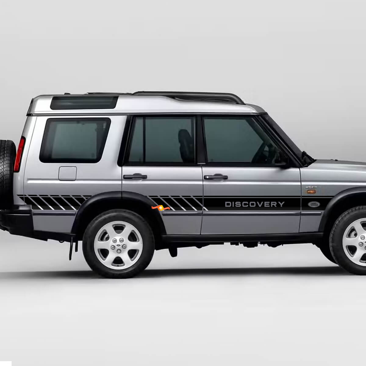 2x adesivi in vinile a strisce laterali per Land Rover Discovery