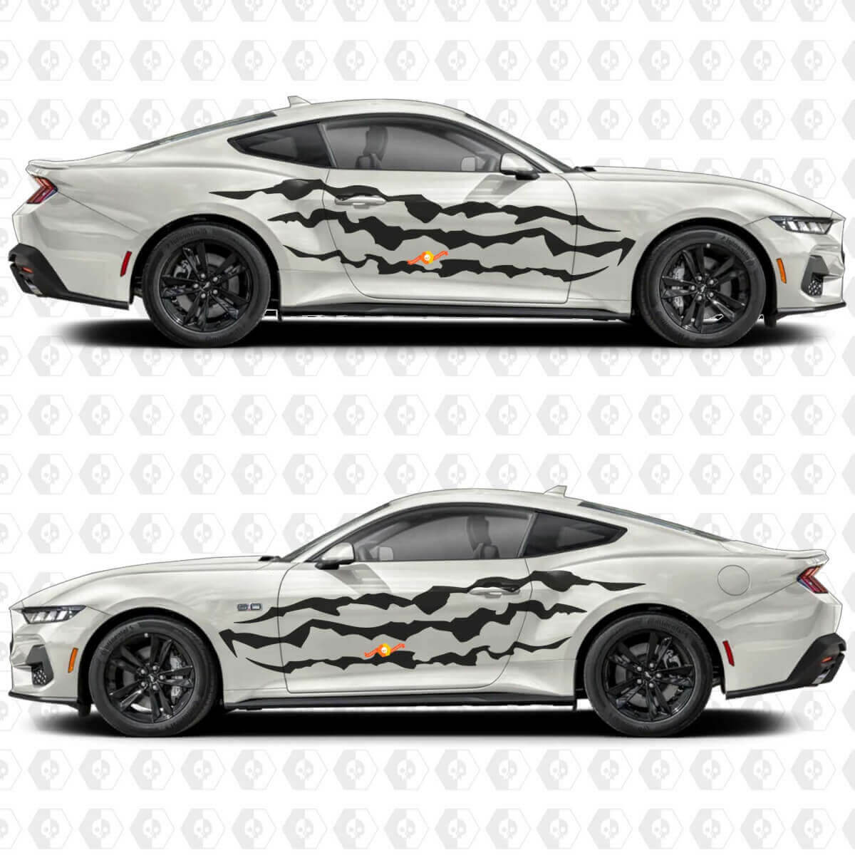 Adesivi in vinile con striscia a graffio artiglio per porta laterale per Musclecar Musclecarmodel