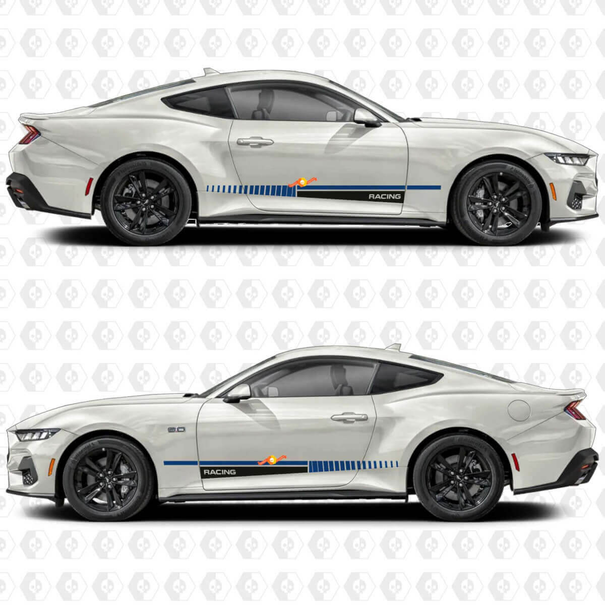 Adesivo in vinile con striscia stile racing per porta laterale per Musclecar Musclecarmodel