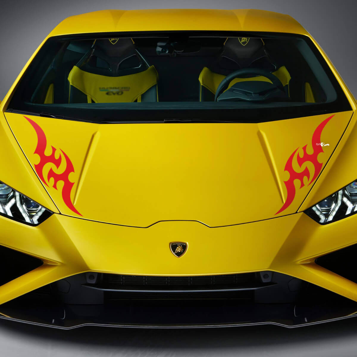 Adesivi in vinile con grafica tribale per cofano per Lamborghini Huracan Evo