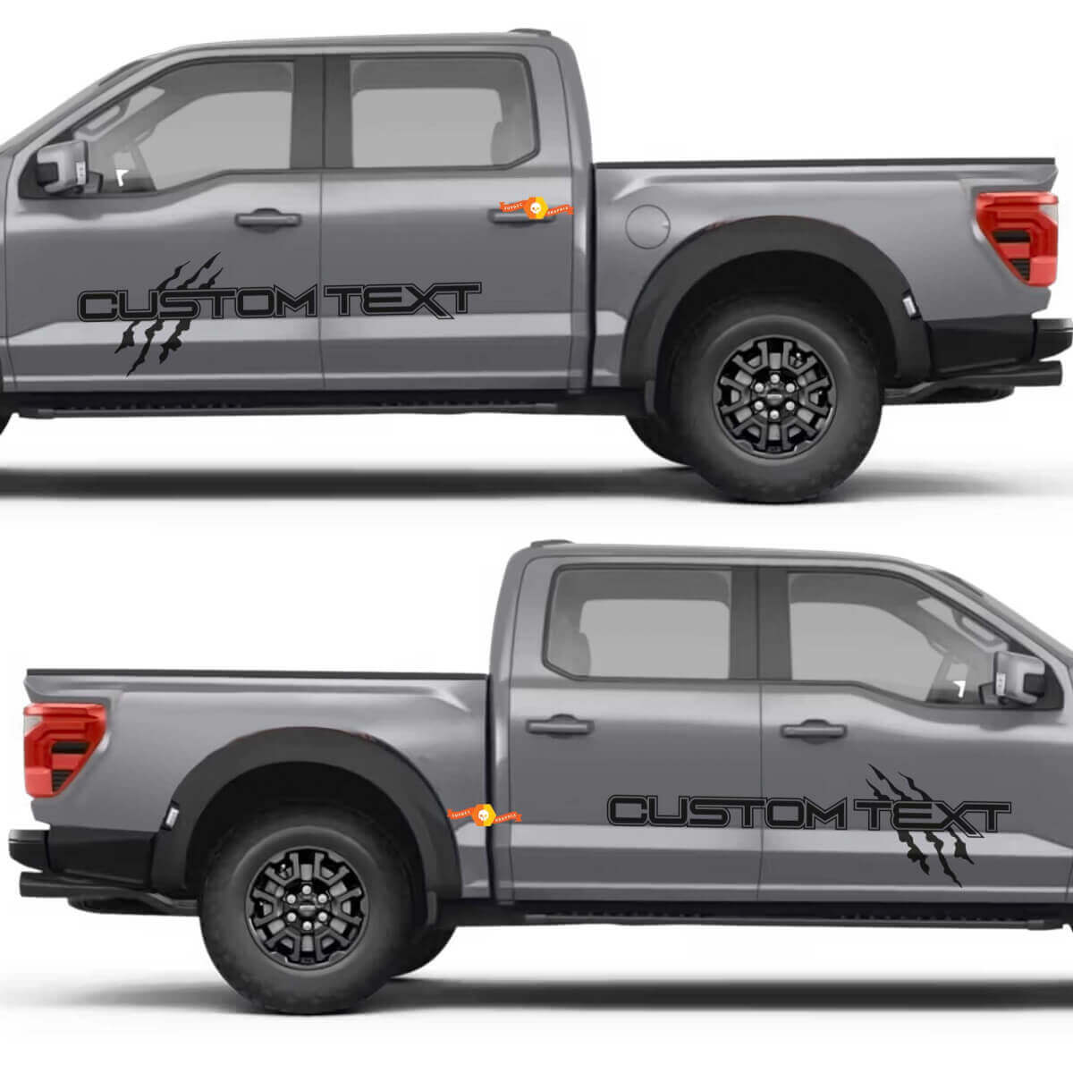 Claw Marks Text Combo Side Doors Vinyl Decal Sticker for Ford F-150