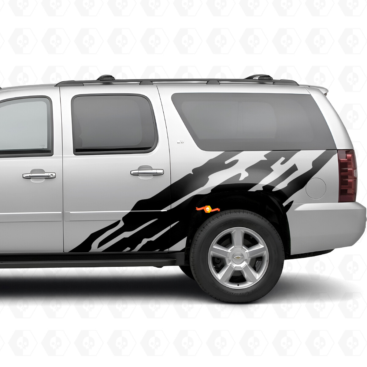 Strisce viniliche dentellate per porta e parafango posteriore per Chevrolet Suburban GMT900 2007-2014