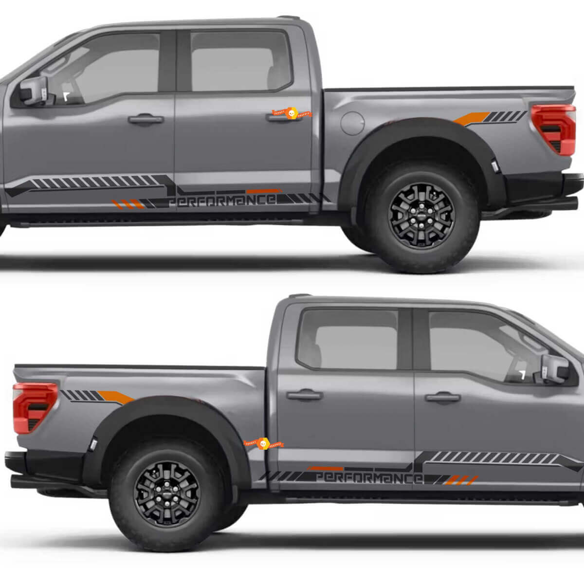 Adesivo in Vinile con Grafica Performance Industrial Line per Parapetto Laterale e Parafango Posteriore per Ford F-150