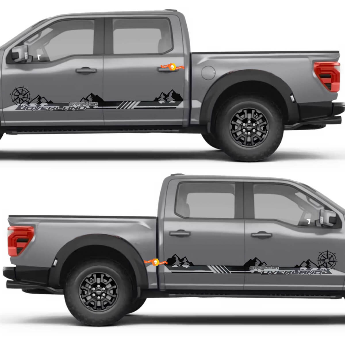 Adesivo Vinilato Striscia Laterale Expedition Overland per Porta Musclecar truck