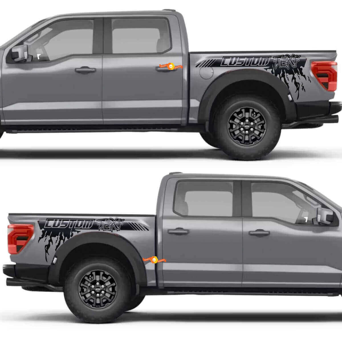 Kit adesivo laterale posteriore personalizzato Mud Splash per musclecar F-150