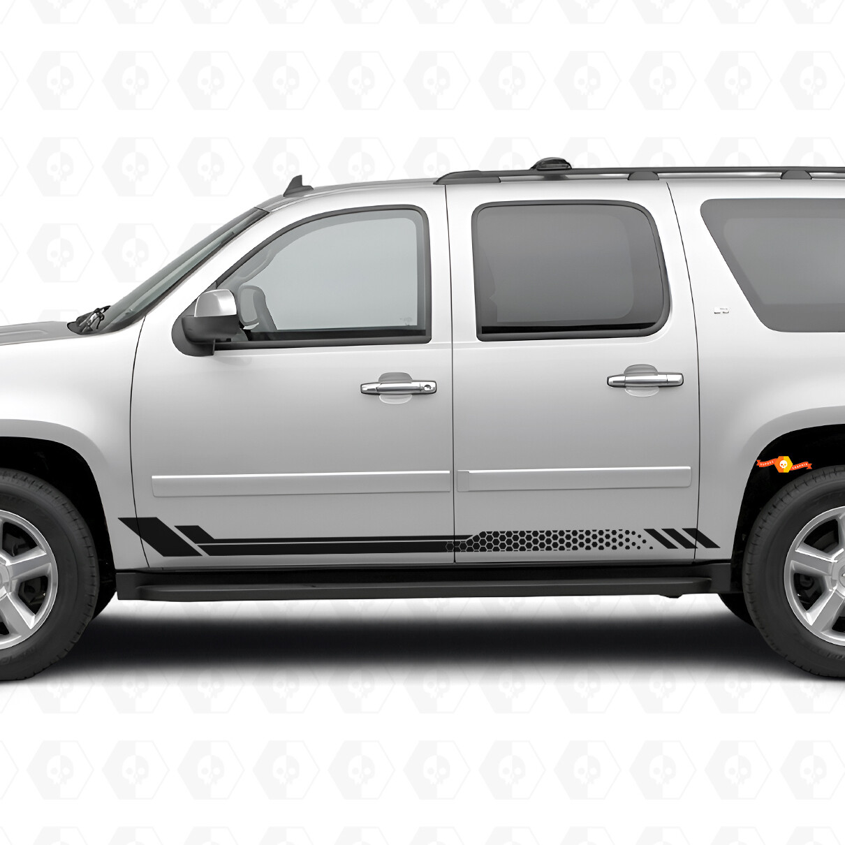 Strisce adesive a nido d'ape per portiere e sottoporta per Chevrolet Suburban GMT900 2007-2014