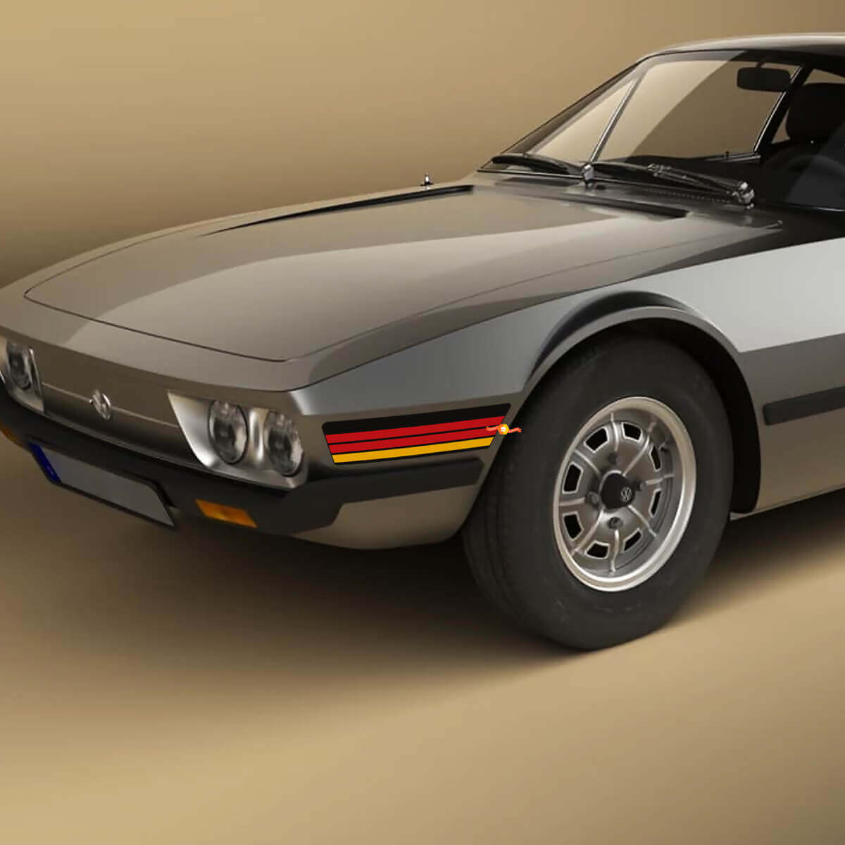 Adesivi in vinile a strisce vintage retrò per parafango anteriore per Volkswagen SP2