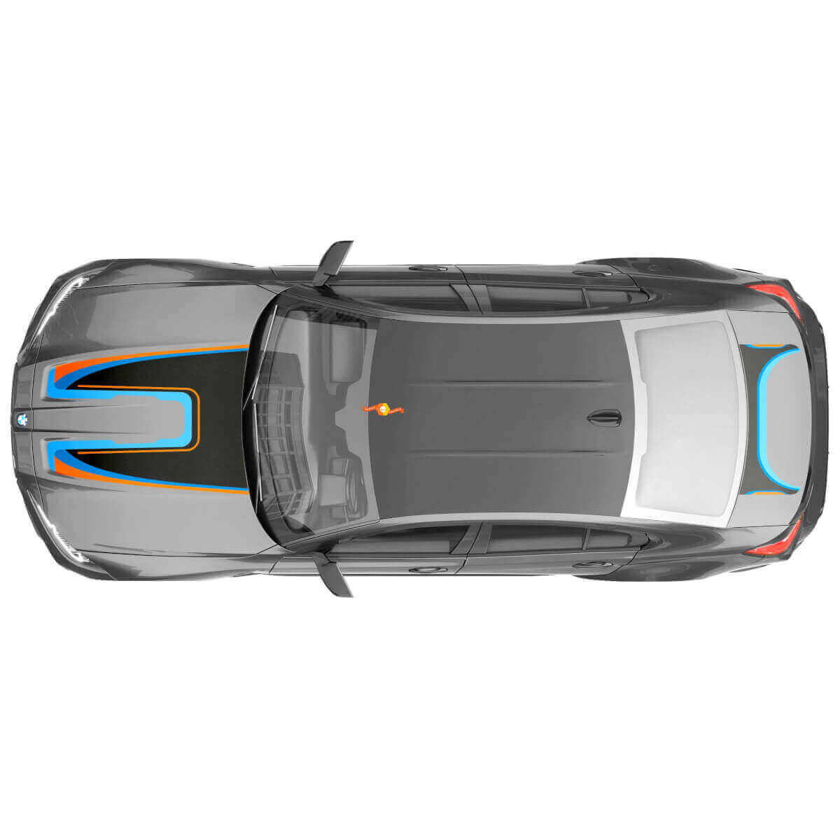 Adesivo Vinile Astratto M Performance per Cofano e Bagagliaio BMW M3 G80
