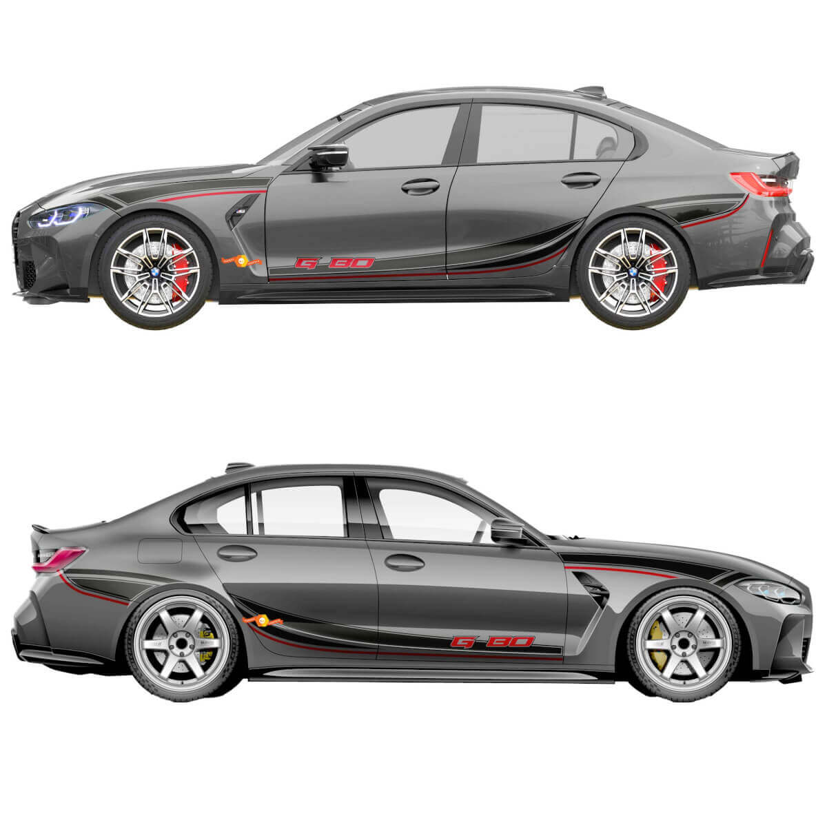 Strisce Laterali M Performance Adesivo Parafango in Vinile per BMW M3 G80