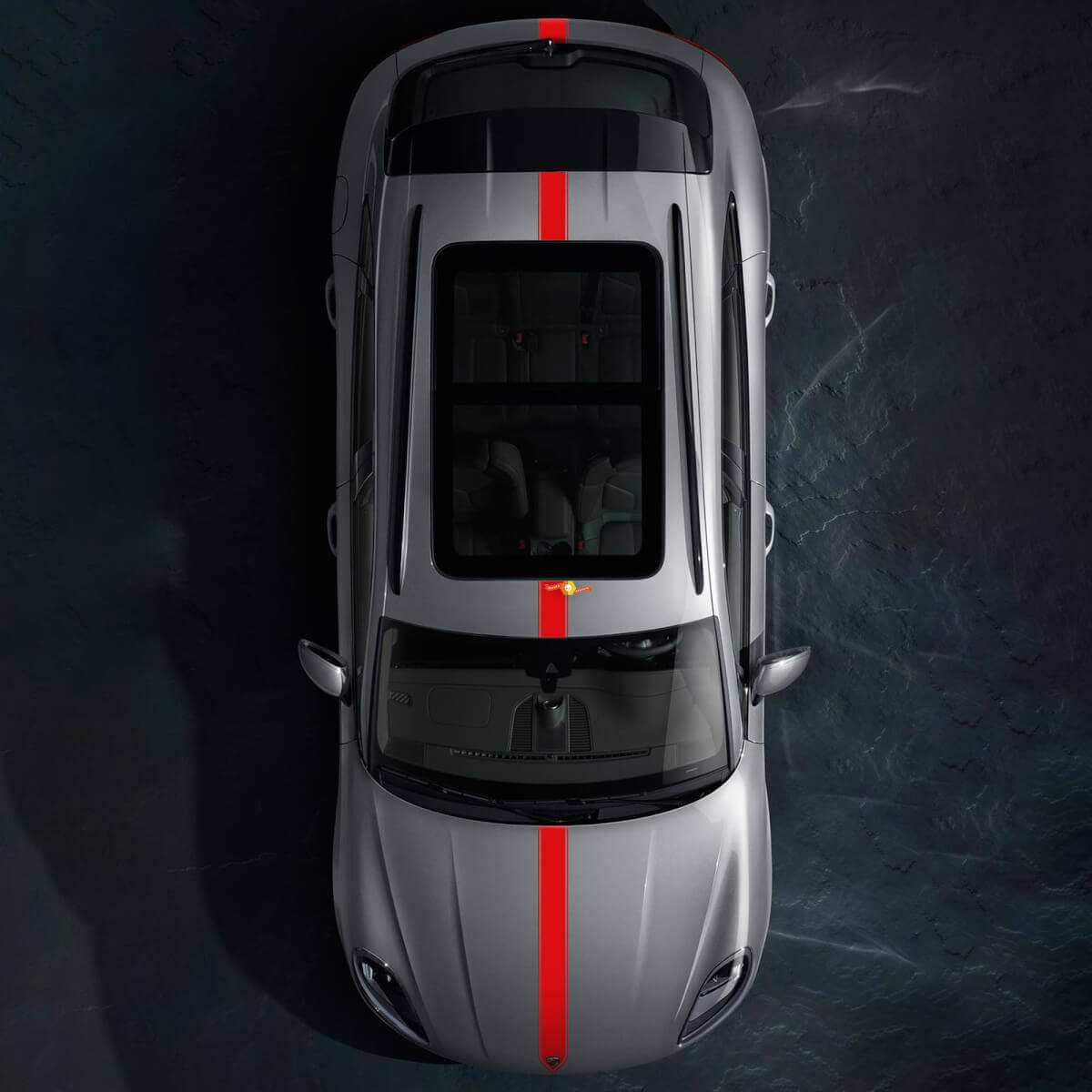 Kit Adesivi Sottile Striscia da Corsa Cofano Tetto Bagagliaio per Porsche Macan