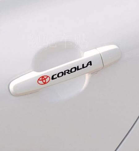 Set di Adesivi in Vinile per Maniglia Porta Toyota Corolla