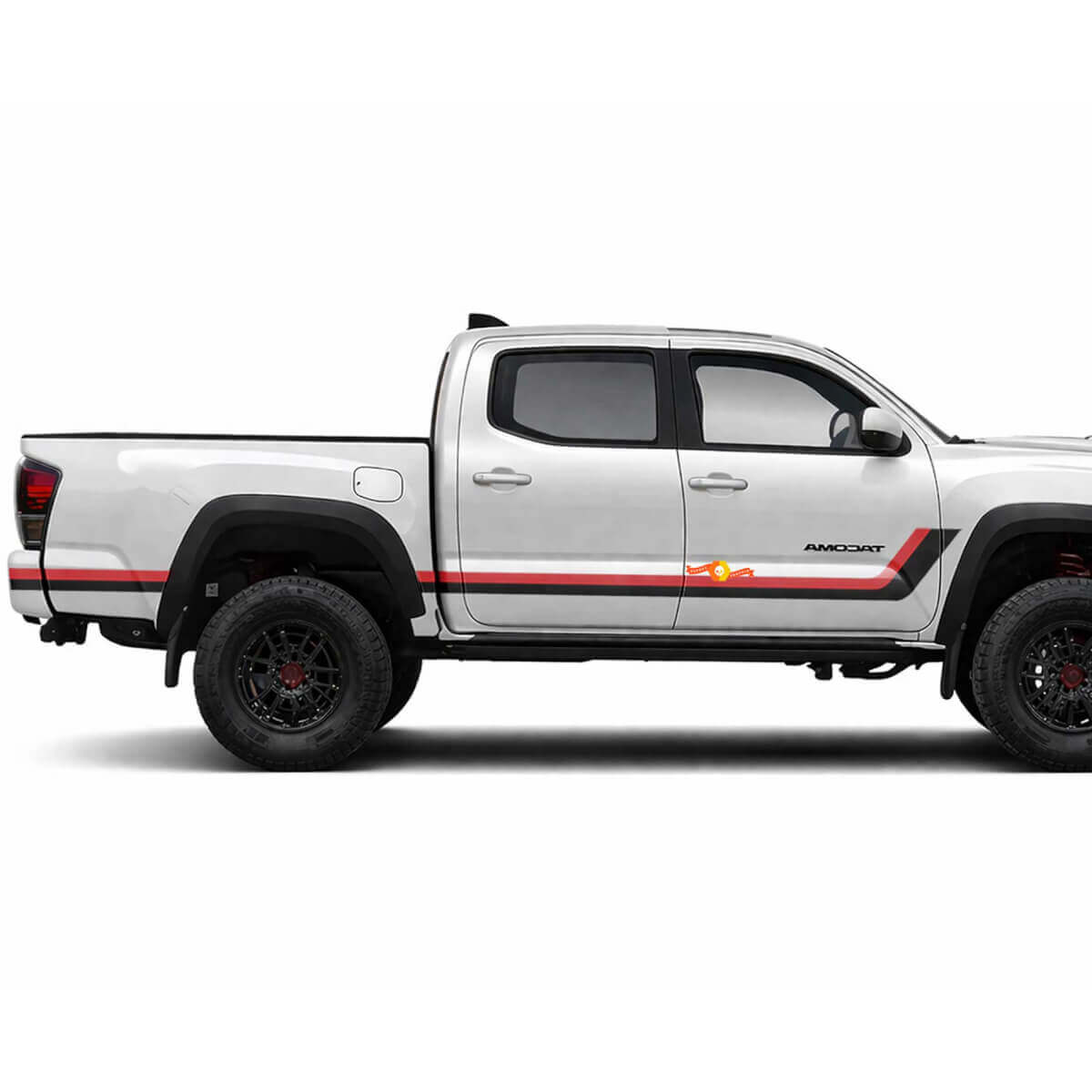 Adesivi Decalcomanie Laterali in Vinile a Doppia Striscia Stile Heritage per Tacoma 2015-2023