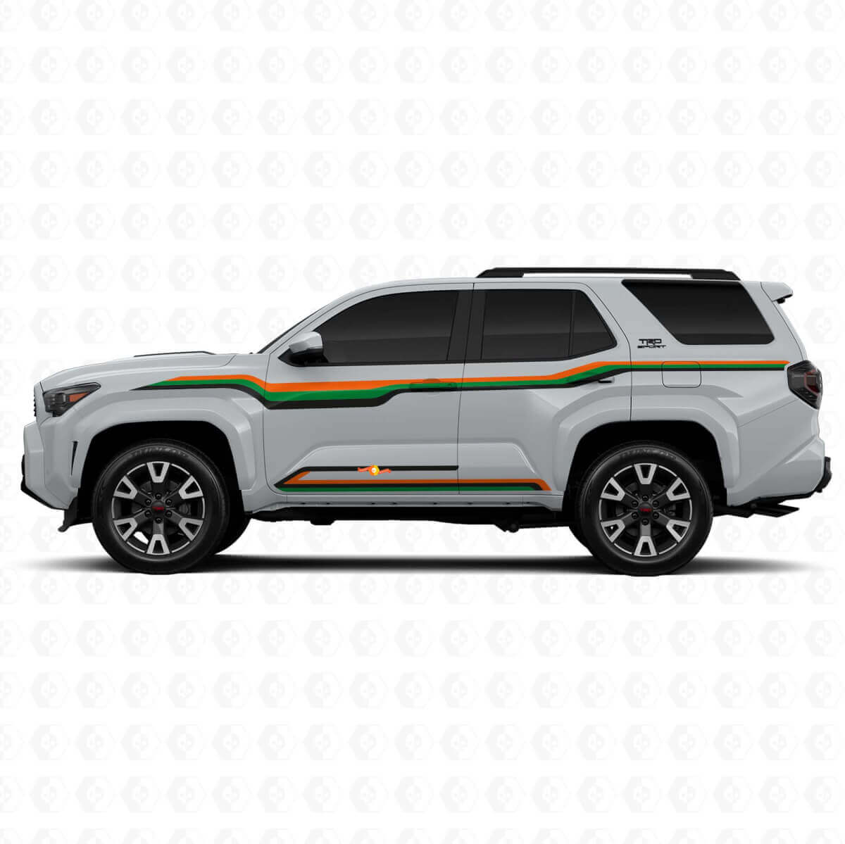Adesivi Laterali in Vinile Linee Curve Stile Techno per Toyota 4Runner