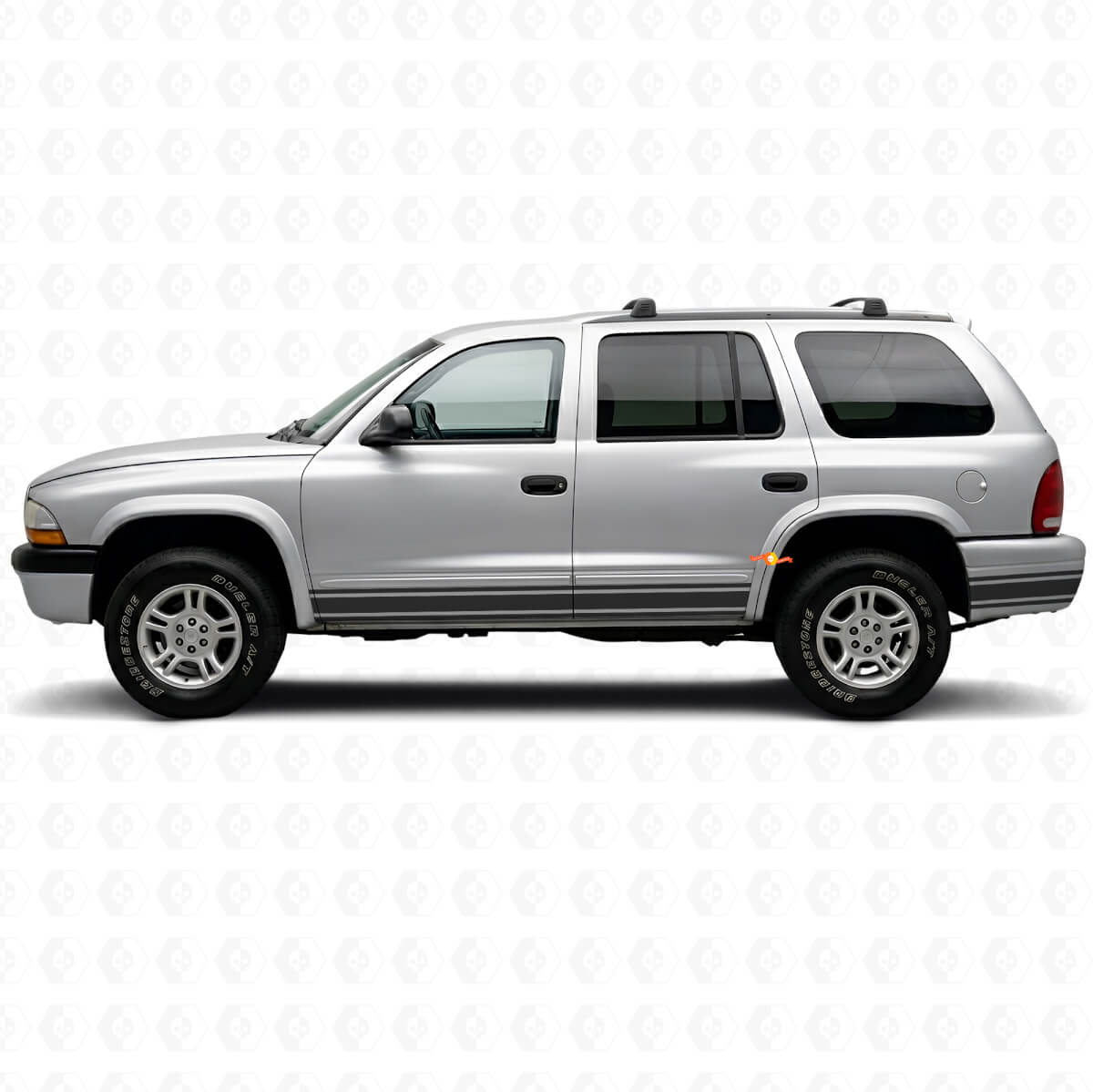 Adesivo in Vinile per Lati Battitacco a Linee Diritte per Dodge Durango 1998-2003