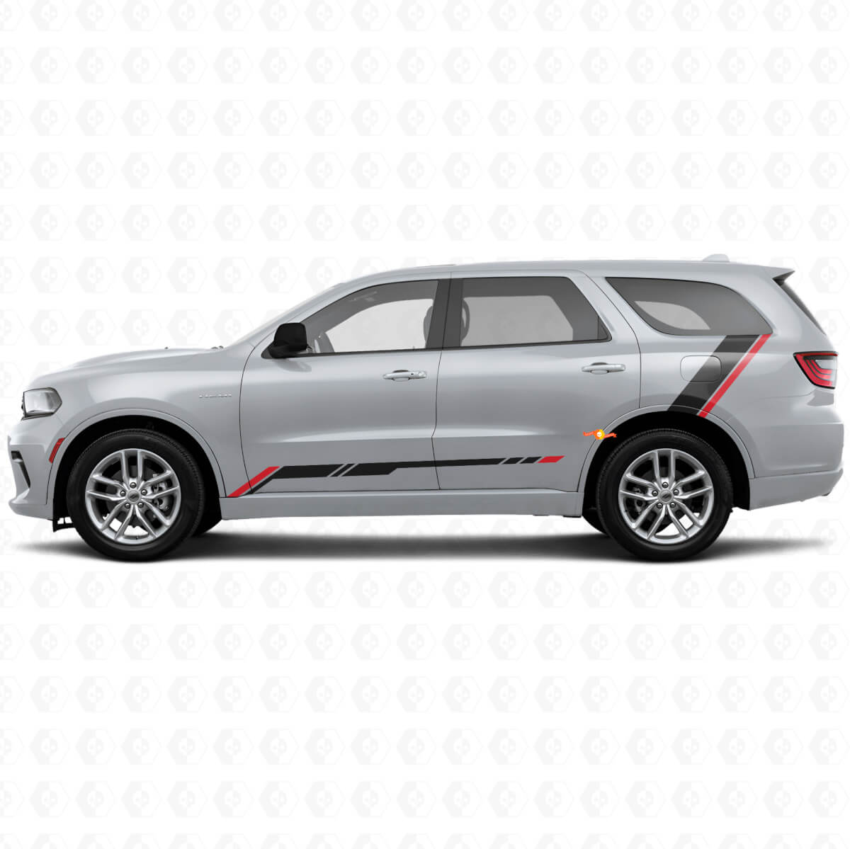 Adesivo Vinil con Fasce a Scacchi per Parasassi Laterale Posteriore Dodge Durango 2011+