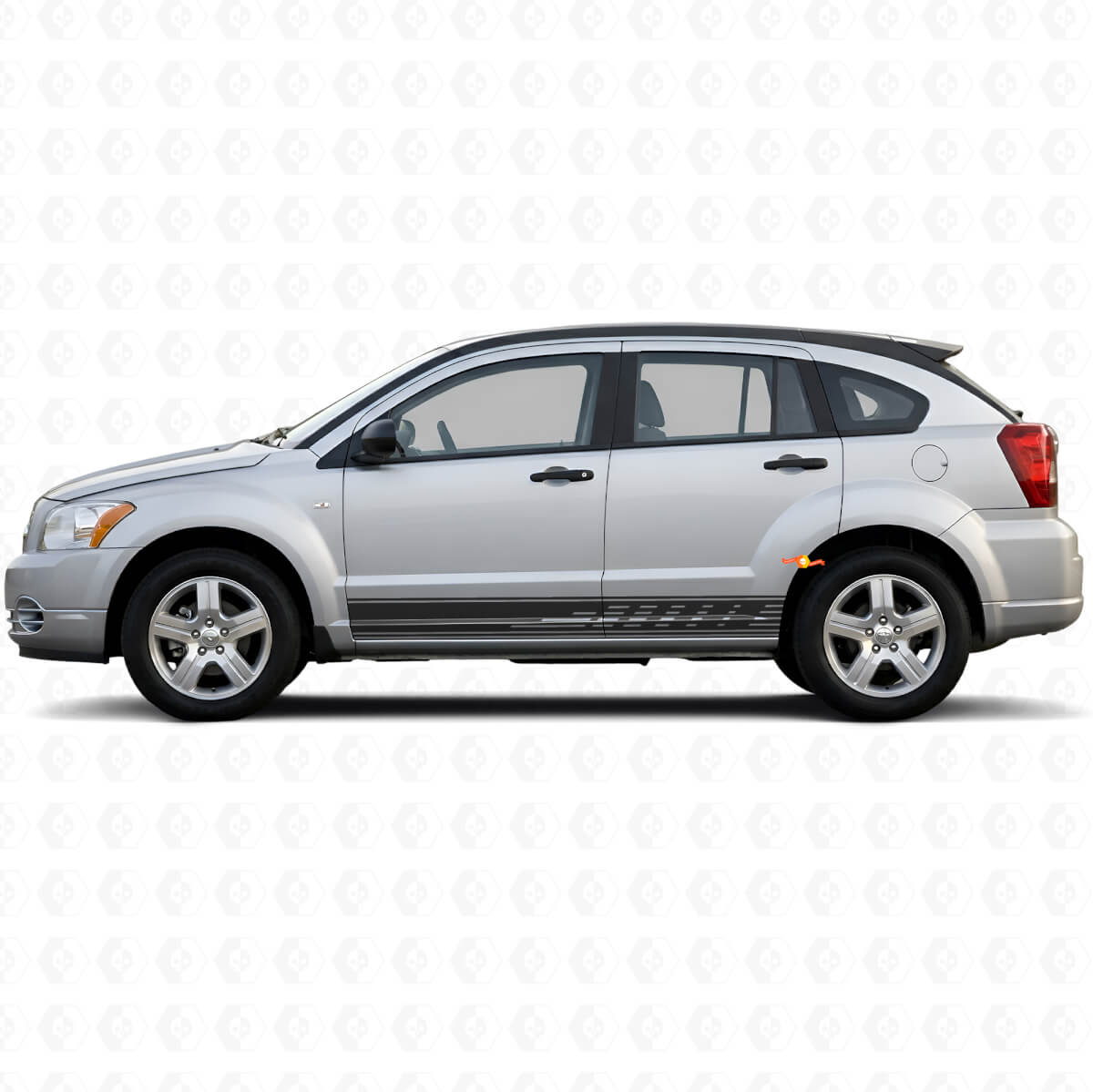 Adesivo in Vinile a Fasce Forate per Minigonne per Dodge Caliber 2007-2012