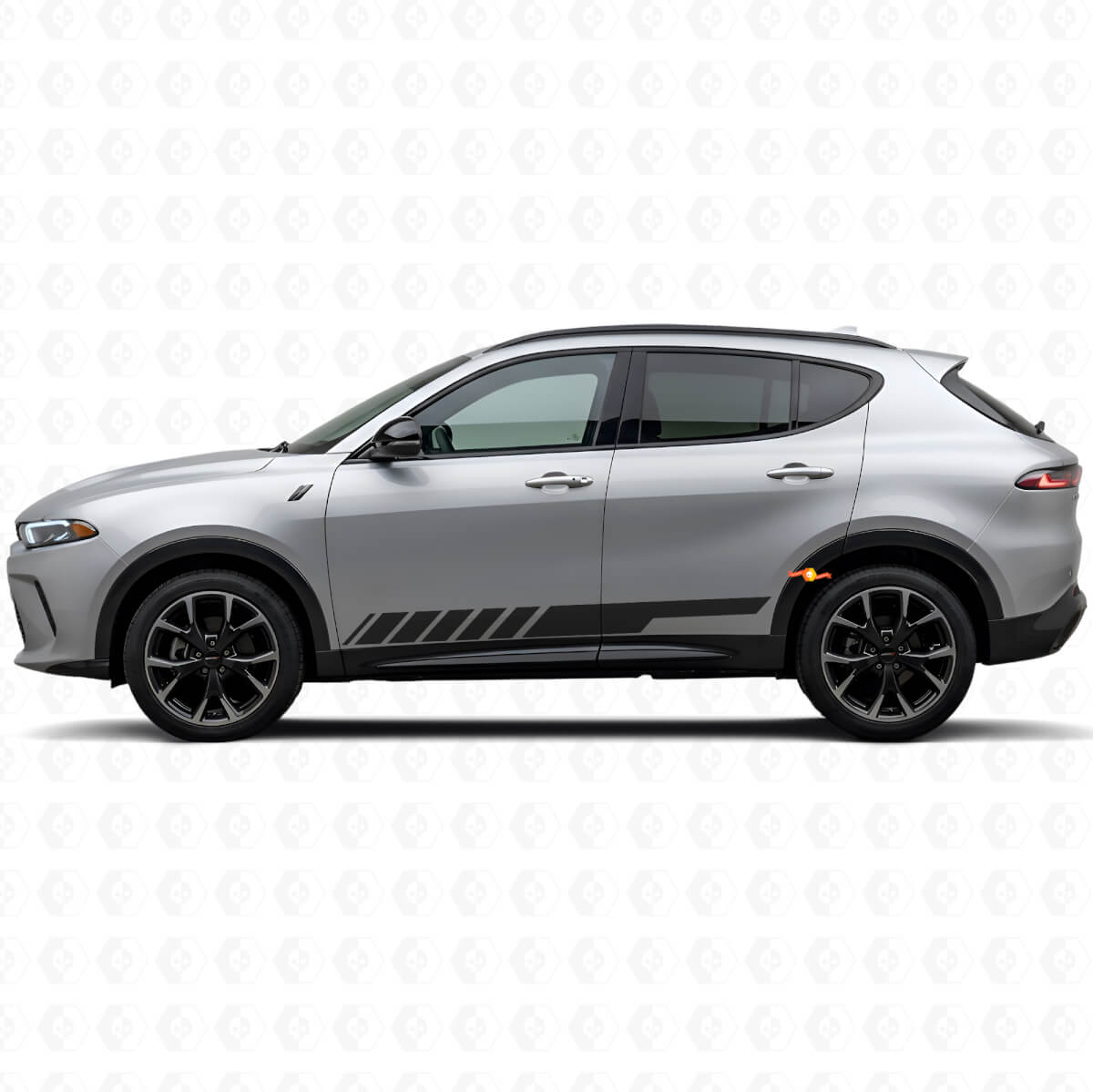 Adesivo in Vinile a Strisce a Scacchi per Minigonna Porta per Dodge Hornet 2023+