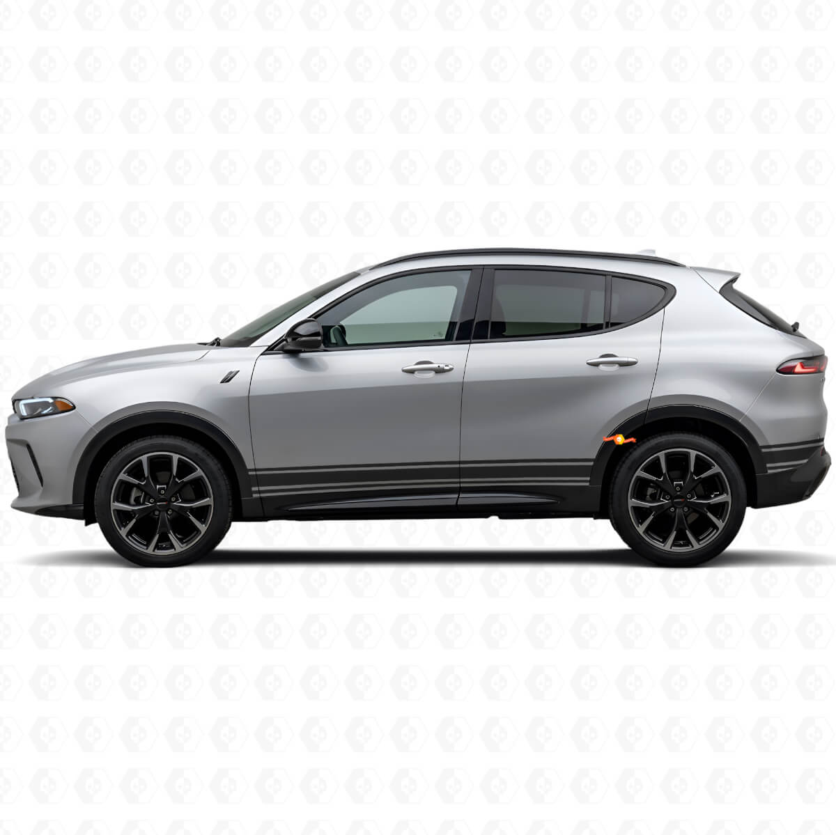 Adesivo in Vinile con Linee Diritte per Battitacco Laterale per Dodge Hornet 2023+