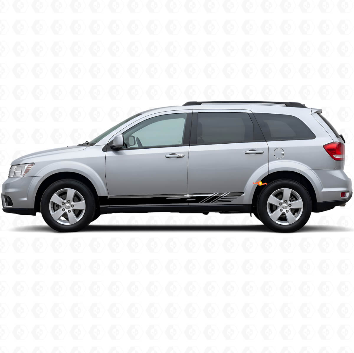 Adesivo in vinile decorato a strisce per soglia laterale per Dodge Journey 2009-2020