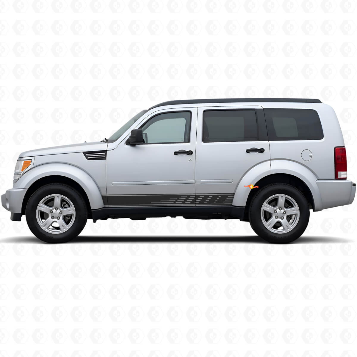 Adesivo in Vinile con Strisce Perforate per Minigonna per Dodge Nitro 2007-2011
