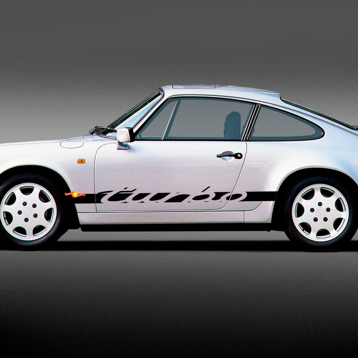 Adesivo in Vinile con Scritta Turbo a Striscia Laterale per Porsche 911