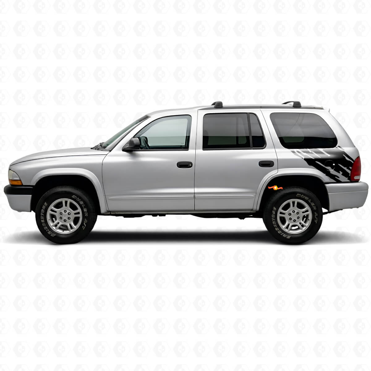 Adesivo Vinilico Grafico Spruzzo di Fango Laterale Posteriore per Dodge Durango 1998-2003
